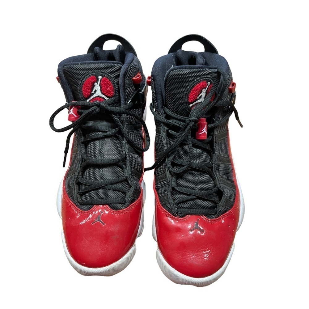 NIKE AIR JORDAN 6 Rings  Size 10.5 Style 322992 060 Black White Gym Red​​​​​​
